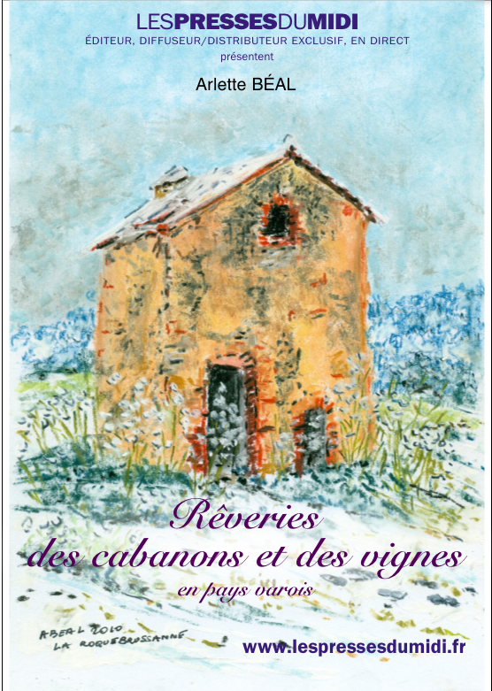 l'affiche pour le livre des cabanons et des vignes réalisée par les Editions Les Presses du Midi
